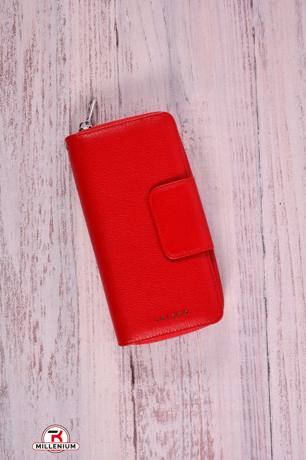 Кошелёк женский кожаный (color.red) размер 19/9 см. Alfa Ricco арт.AR6125ARY