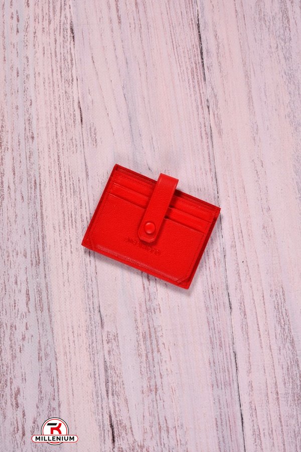 Кредитниця жіноча шкіряна (color.red) розмір 11/8,5см "ALFA RICCO" арт.AR2253LB