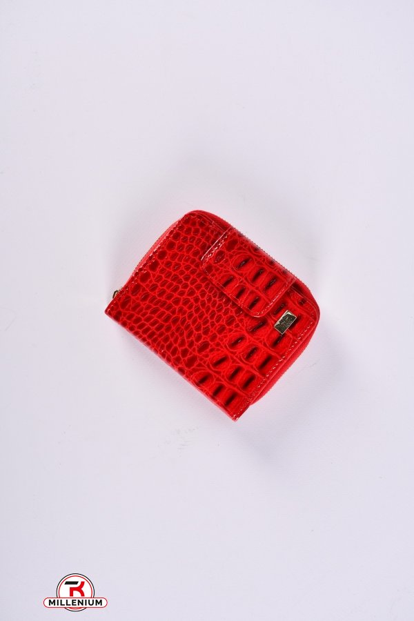 Гаманець жіночий шкіряний лаковий (color.red) розмір 11.5/9 см. Alfa Ricco арт.AR6123A/WE