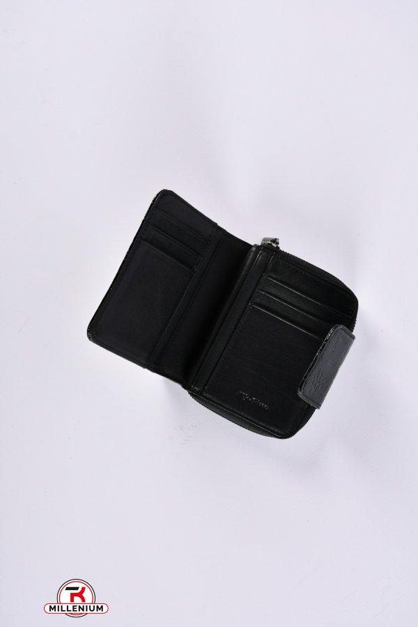 Гаманець жіночий шкіряний лаковий (color.black) розмір 11.5/9 см. Alfa Ricco арт.AR6123A/WE