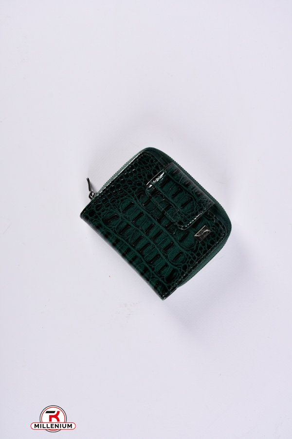 Кошелёк женский кожаный лаковый (color.green) размер 11.5/9 см. Alfa Ricco арт.AR6123A/WE