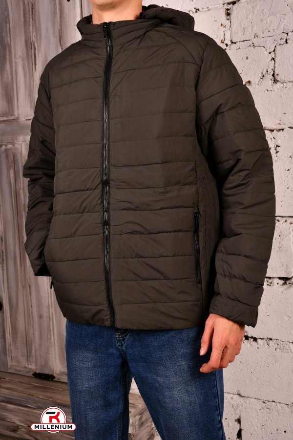Куртка чоловіча (кол. хакі) з плащової тканини демісезонна Розмір в наявності : 46 арт.2211