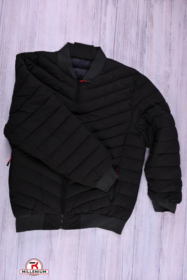 Куртка бомбер чоловіча (кол. хакі) з плащової тканини демісезонна Розміри в наявності : 60, 62 арт.2310