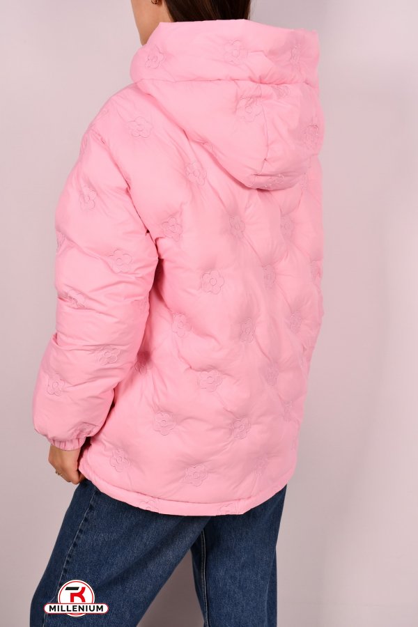 Куртка жіноча (кол. рожевий) демісезонна болонева Розміри в наявності : 46, 48, 50 арт.79