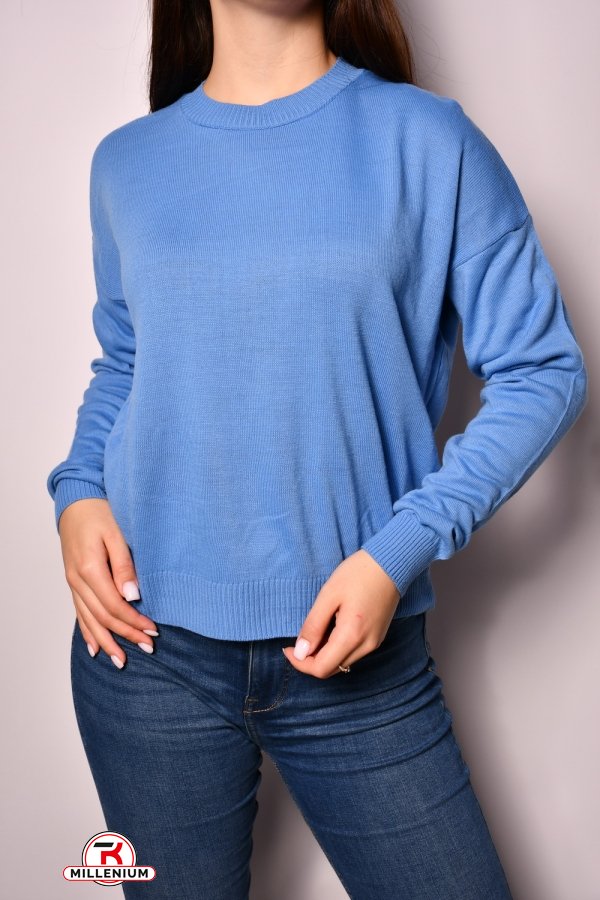 Свитер женский тонкой вязки (цв.голубой) "Karon" размер 42-44 арт.214302