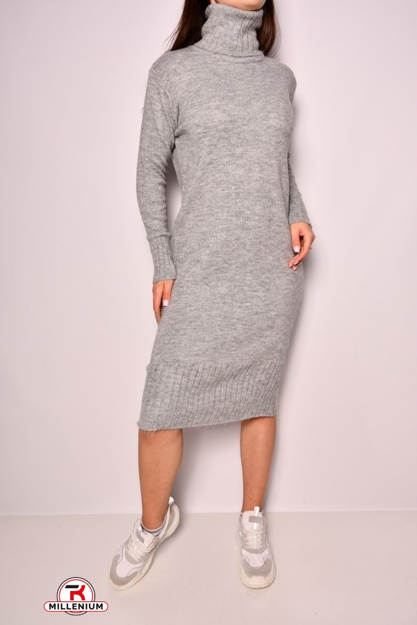 Платье женское вязаное (цв.серый) "Karon" размер 46-48 арт.227067