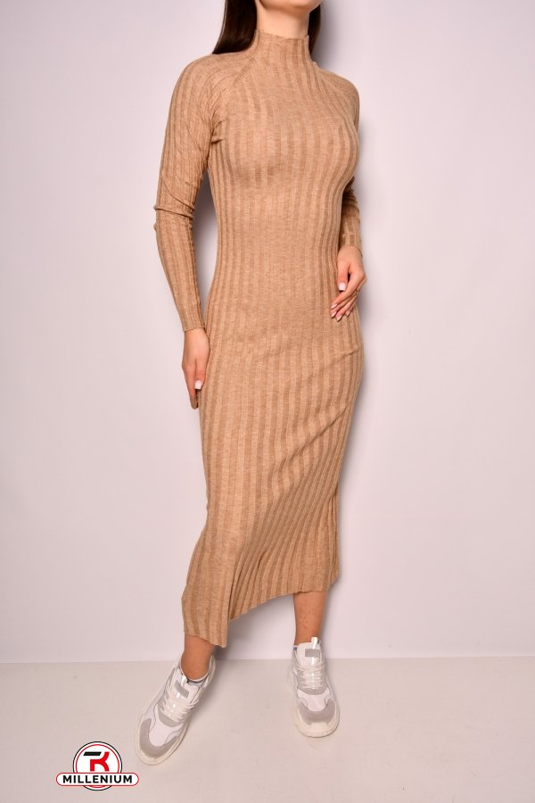 Платье женское тонкой вязки (цв.латте) "Karon" размер 40-42 арт.10262CRS