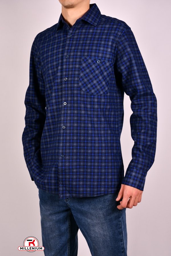 Рубашка мужская "OVENTO" байковая на меху Размер ворота в наличии : 40, 41, 42, 43, 44 арт.S2328