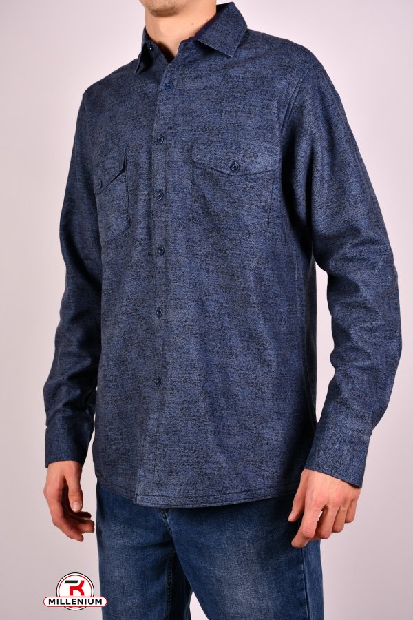 Рубашка мужская "OVENTO" байковая на меху Размер ворота в наличии : 40, 43, 44 арт.S2390