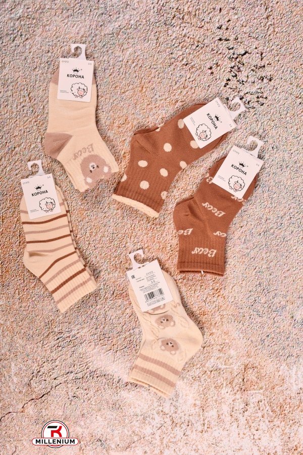 Шкарпетки для дівчинки всесезонні "Корона" (від 3 до 5 років) арт.CY372-6