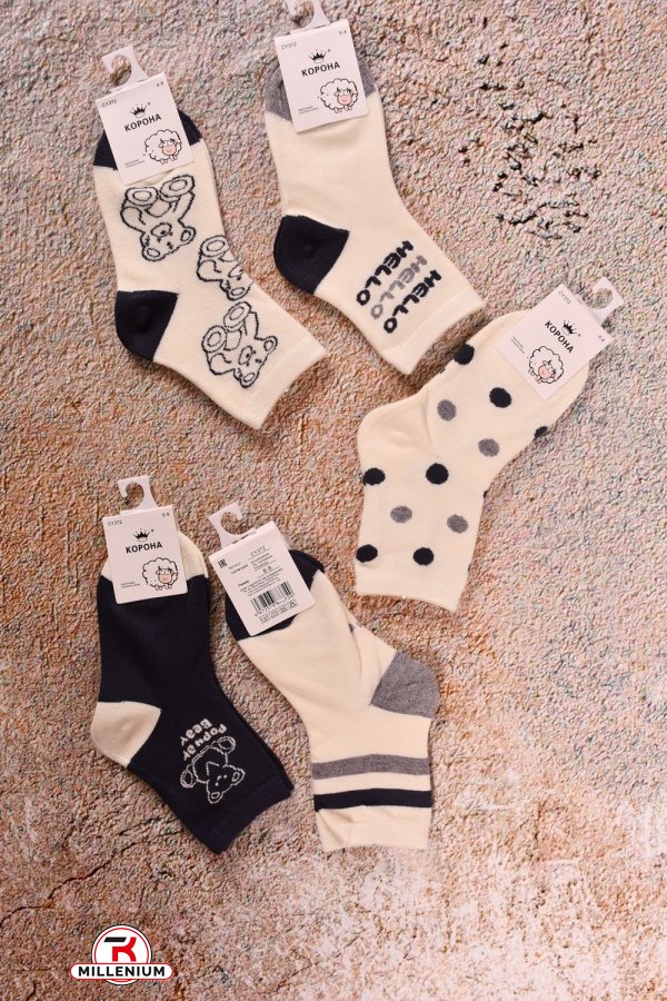 Шкарпетки для дівчинки всесезонні "Корона" (від 6 до 8 років) арт.CY372-5