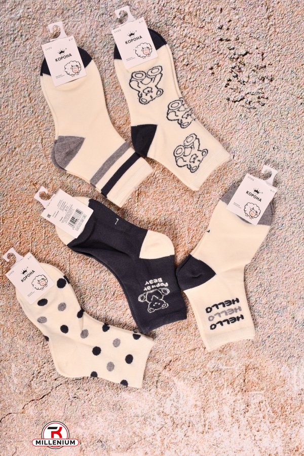 Шкарпетки для дівчинки всесезонні "Корона" (від 9 до 11 років) арт.CY372-5