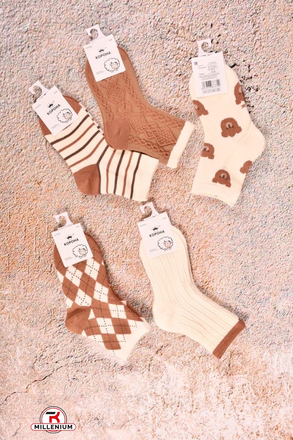 Шкарпетки для дівчинки всесезонні "Корона" (від 6 до 8 років) арт.CY372-1