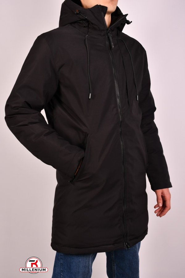 Пальто чоловіче зимове цв. чорний (наповнювач 100% поліестер) "REMAIN" Розмір в наявності : 44 арт.3057