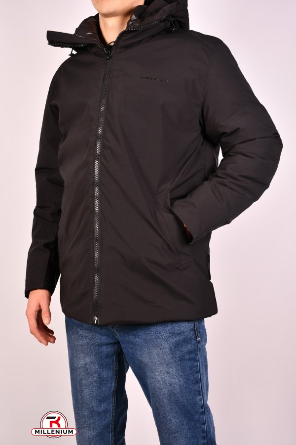 Куртка мужская зимняя цв.чёрный (наполнитель 100% полиэстер) "REMAIN" Размеры в наличии : 44, 46, 52 арт.3009