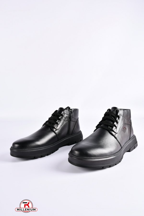 Ботинки мужские (цв.чёрный) из натуральной кожи на меху "Dan Shoes" Размер в наличии : 42 арт.2065/1