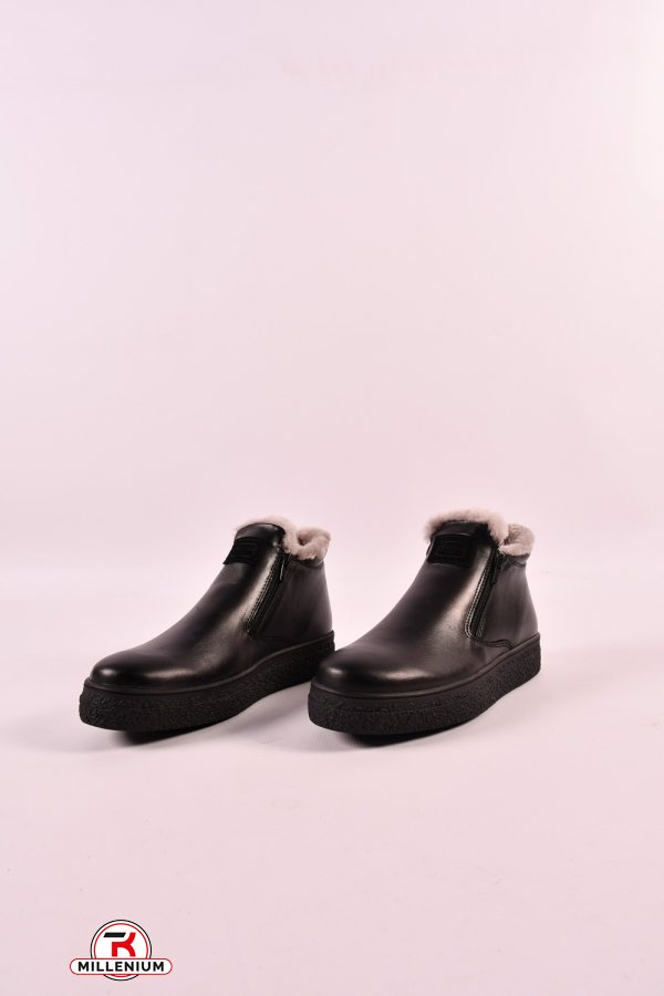 Ботинки мужские (цв.черный) из натуральной кожи на меху "Dan Shoes" Размеры в наличии : 40, 42, 43, 44, 45 арт.2213