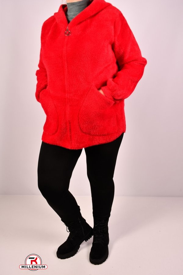 Кофта жіноча (кол. червоний) тканина альпака розмір 50-52 арт.L-287