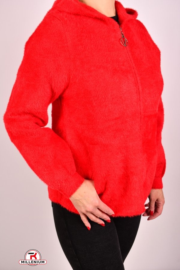 Жіноча кофта (кол. червоний) тканина альпака розмір 48-50 арт.L-283