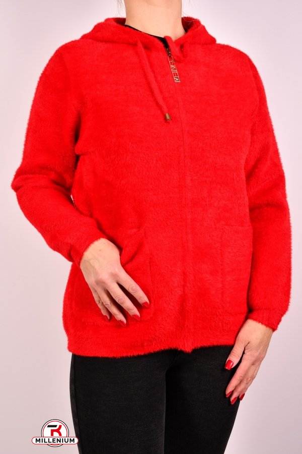 Жіноча кофта (кол. червоний) тканина альпака розмір 48-50 арт.L-238