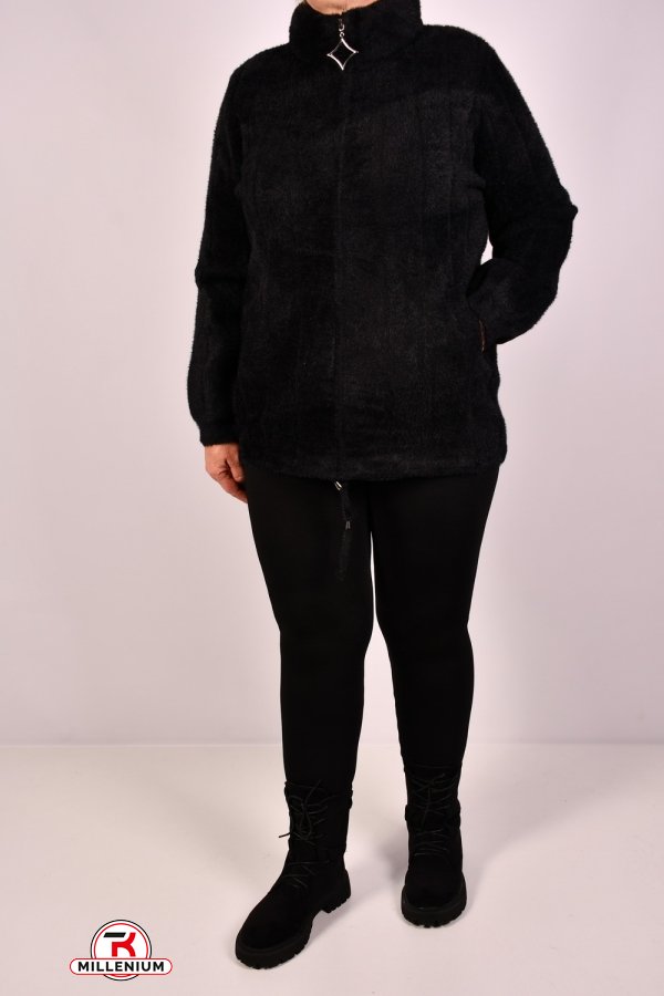 Жіноча кофта (кол. чорний) тканина альпака розмір 50-52 арт.L-292