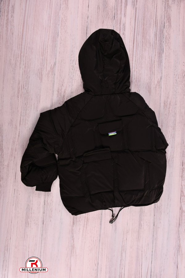Куртка для девочки (цв.черный) из плащевки зимняя Рост в наличии : 128 арт.2023-2