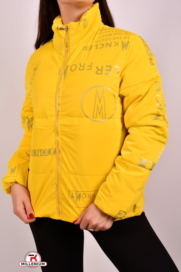 Куртка жіноча (кол. жовтий) болонева зимова Розмір в наявності : 46 арт.2022-9