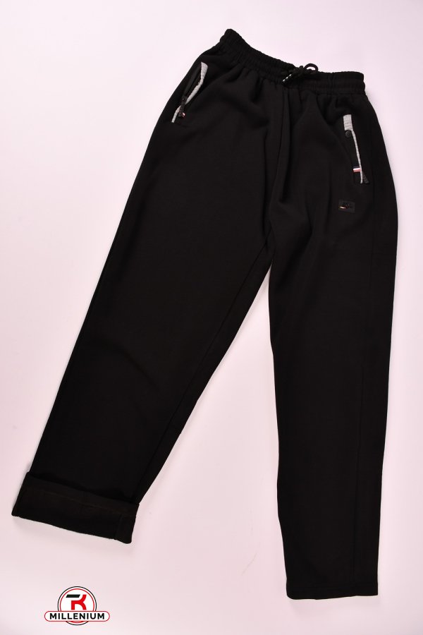 Чоловічі штани трикотажні на флісі (кол. чорний) "LONGCOM" Розміри в наявності : 46, 52, 54 арт.A116B