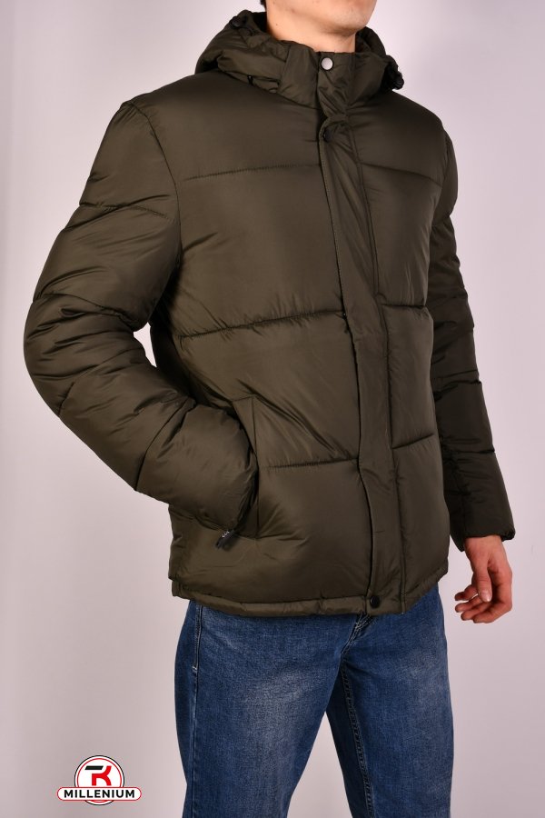 Куртка мужская (цв.т.зелёный) зимняя с плащевки "NANA" Размер в наличии : 46 арт.7116