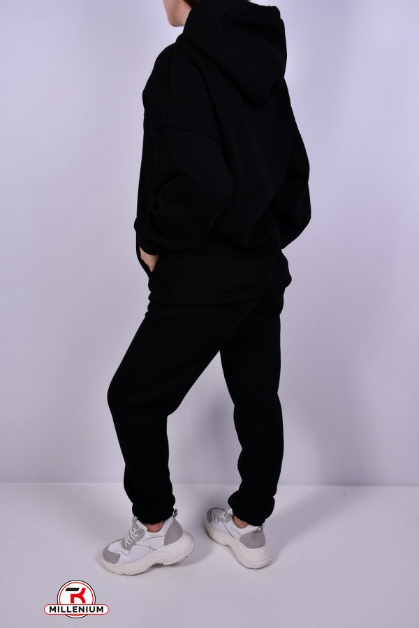Костюм женский трикотажный (цв.черный) на флисе "MY LINDA" Размер в наличии : 48 арт.2409