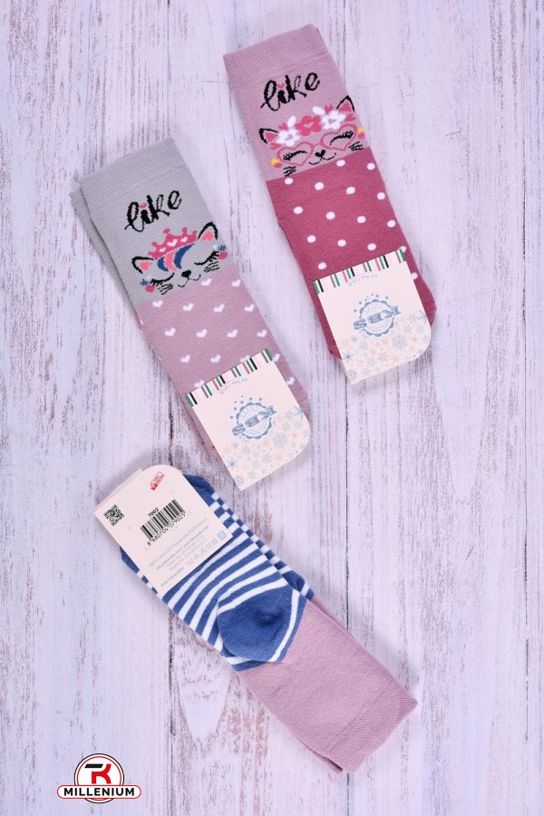 Шкарпетки для дівчинки махрові (5-6) "KBS" розмір 24-26 арт.3-20279