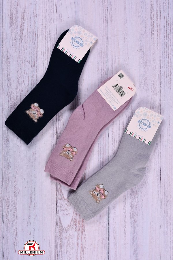 Носки для девочки (9-10) KBS размер 32-34 махровые арт.3-20276