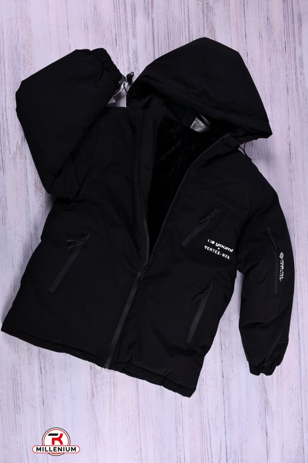Куртка для мальчика (цв.чёрный) из плащевки на меху Рост в наличии : 152, 164, 170 арт.A918