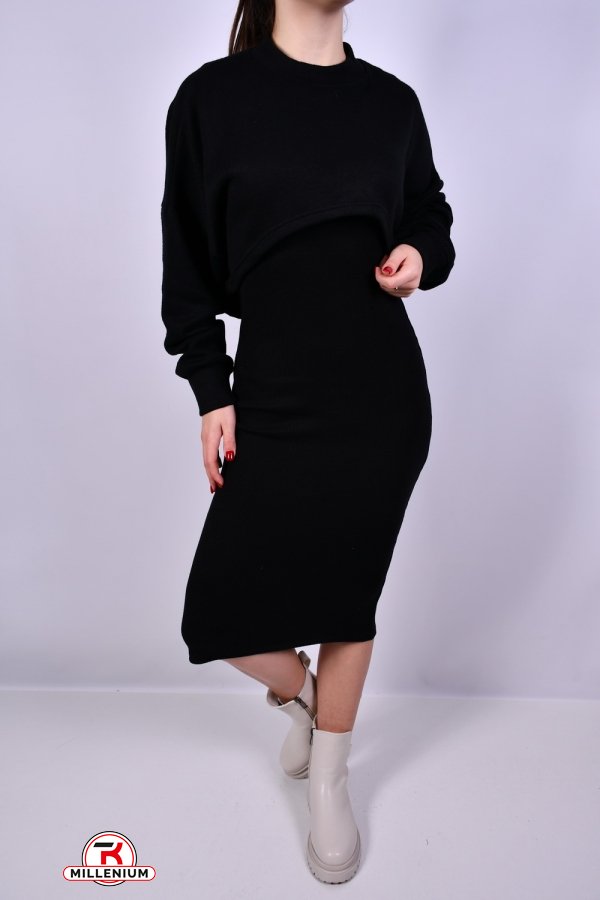 Платье с кроп-топом (цв.чёрный) "Natalya Yiladi" Размер в наличии : 42 арт.1078