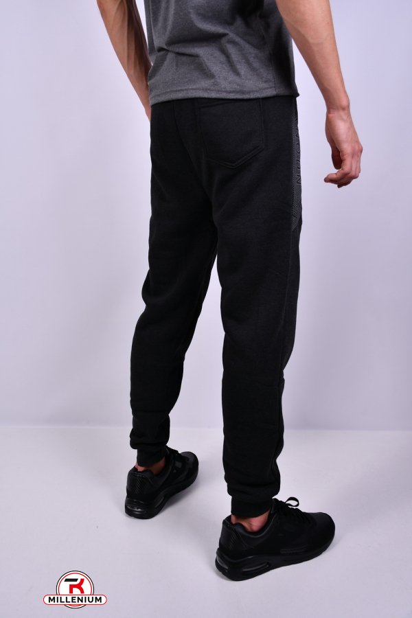 Чоловічі штани трикотажні (кол. графітовий) на флісі BLACK CYCLONE Розміри в наявності : 46, 48 арт.WK-7125
