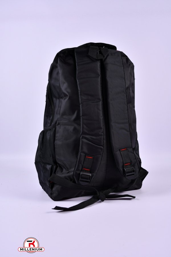Рюкзак з плащової тканини (кол. чорний) розмір 45/32/16см арт.6033