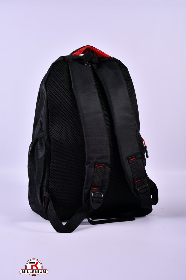 Рюкзак з плащової тканини (кол. чорний/червоний) розмір 45/30/16см арт.10171