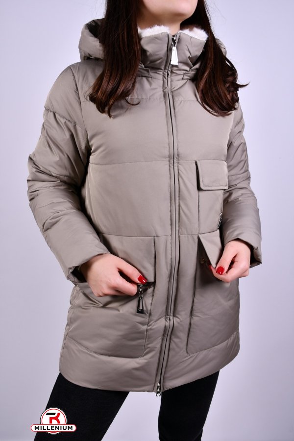 Куртка жіноча з плащової тканини зимова (color R006) Розміри в наявності : 48, 50 арт.HM1112