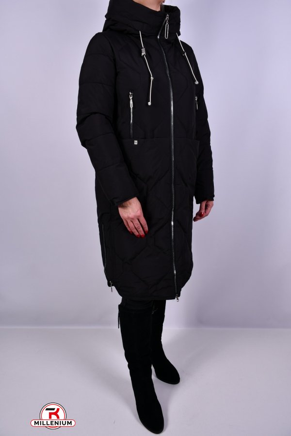 Жіноче пальто з плащівки зимові (color V001) Розміри в наявності : 44, 46, 48, 50 арт.HM1162