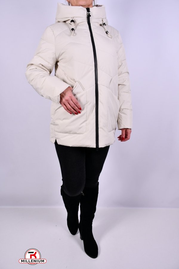 Куртка жіноча з плащової тканини зимова (color V133) Розміри в наявності : 50, 52, 54 арт.HM9959