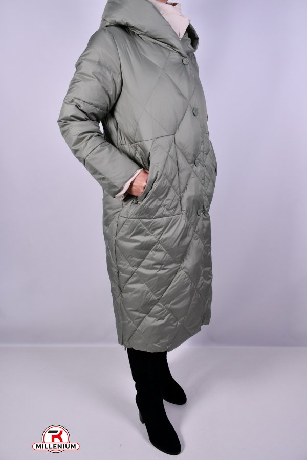 Пальто женское из плащевки зимние (color D002) Размеры в наличии : 46, 48, 52, 54, 56 арт.HY1159