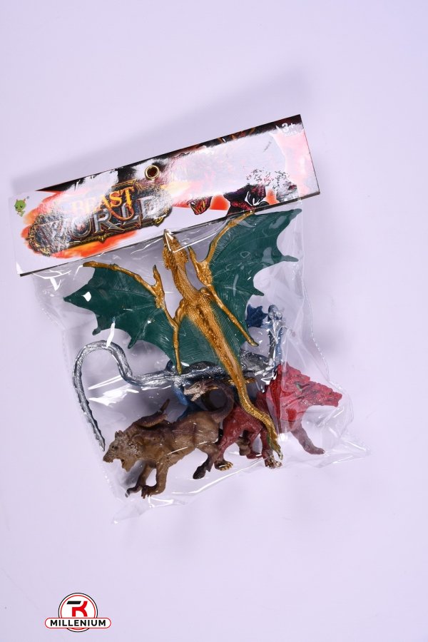 Животные драконы в пакете 28/40см арт.927
