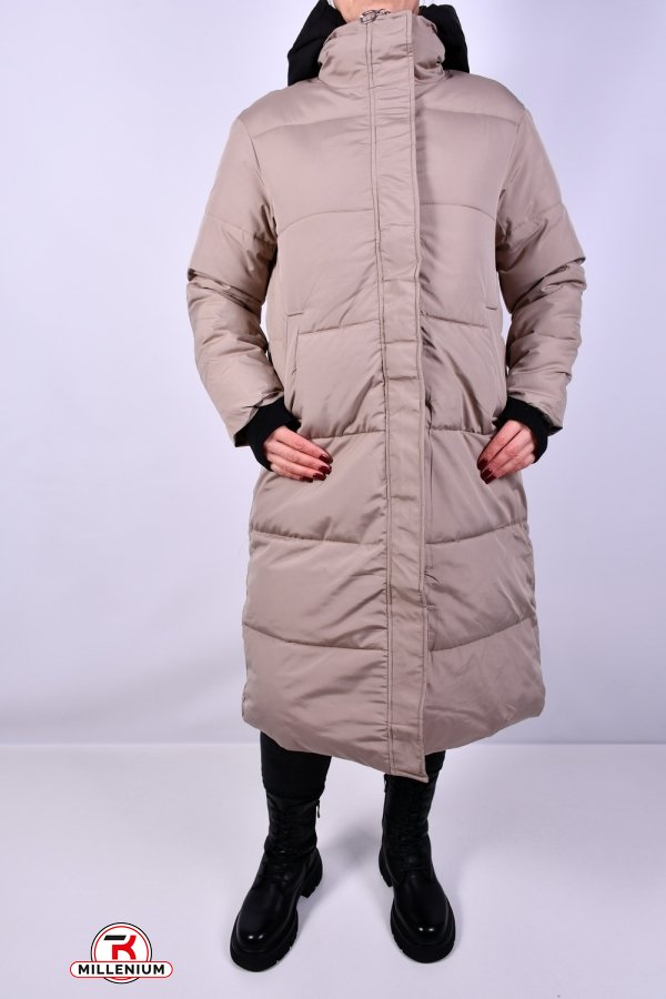 Пальто женское (цв.капучино) зимнее из плащевки Размер в наличии : 48 арт.8325