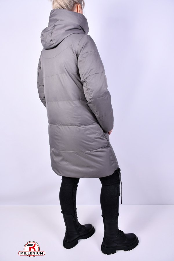 Пальто женское (цв.серый) зимнее из плащевки Размер в наличии : 54 арт.2323