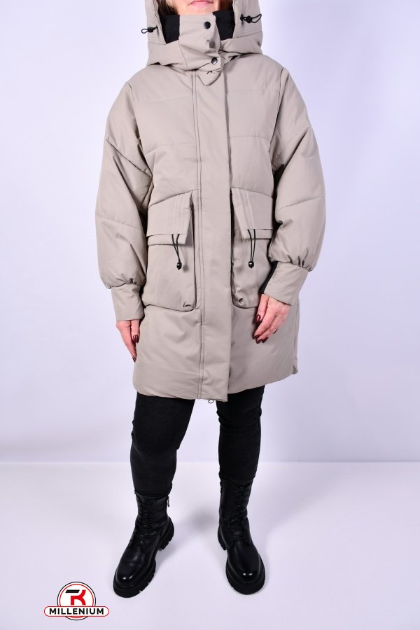 Пальто женское (цв.хаки) зимние модель OVER SIZE Размеры в наличии : 48, 50, 52 арт.22612
