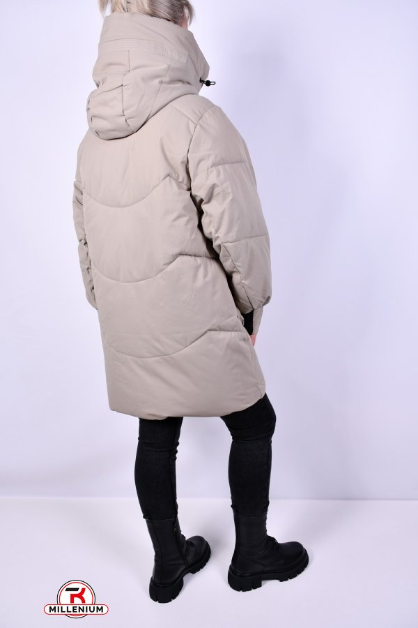 Пальто женское (цв.хаки) зимние модель OVER SIZE Размеры в наличии : 48, 50, 52 арт.22612