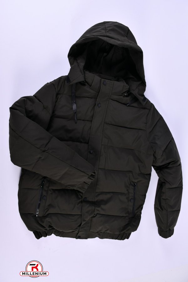 Куртка мужская (цв.хаки) зимняя из плащевки Размеры в наличии : 56, 58, 64 арт.M107-1