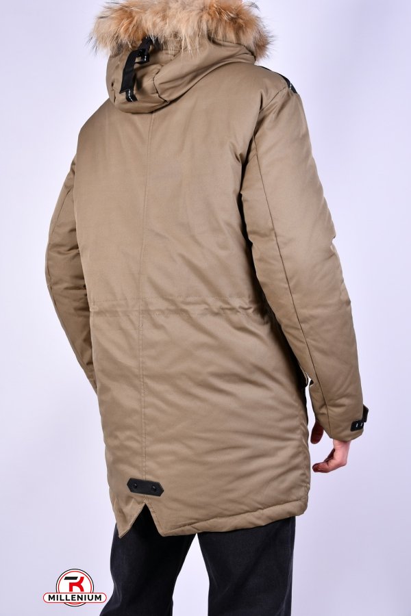 Куртка парку чоловіча зимова з плащової тканини з натуральним хутром "NANA" Розмір в наявності : 48 арт.A9099