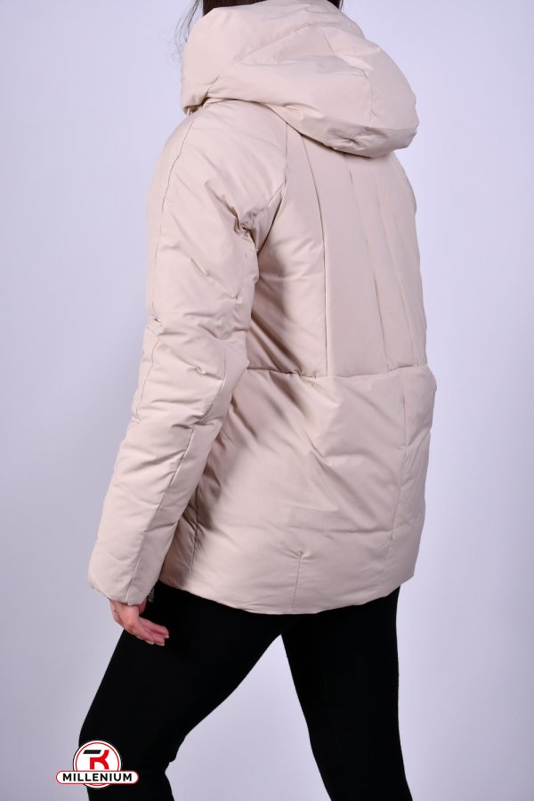 Куртка жіноча (кол. кремовий) зимова з плащової тканини "CALOOVEI" Розміри в наявності : 44, 46, 50 арт.775