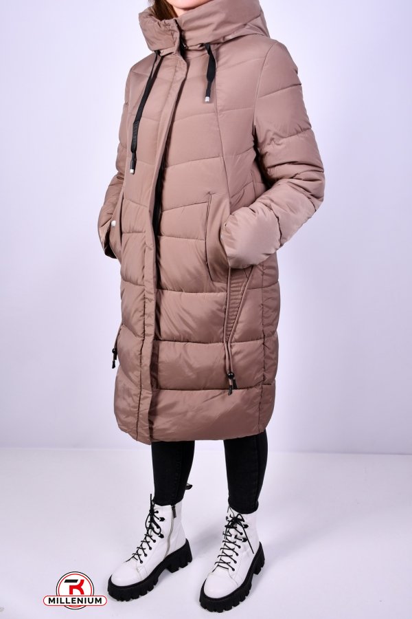 Пальто жіноче (кол. капучино) зимові болоньєве Розміри в наявності : 42, 50 арт.2272